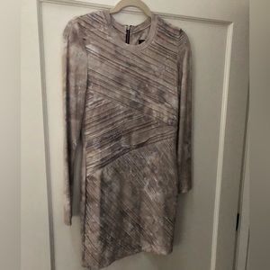 Torn by Ronny Kobo gray pattern mini dress. Size medium. NWT.